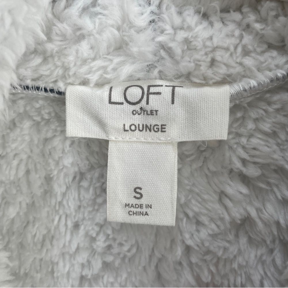 NEW WITH‎ TAGS LOFT LOUNGE WATERFALL SHERPA LINED JACKET IN CHARCOAL - Picture 4 of 7